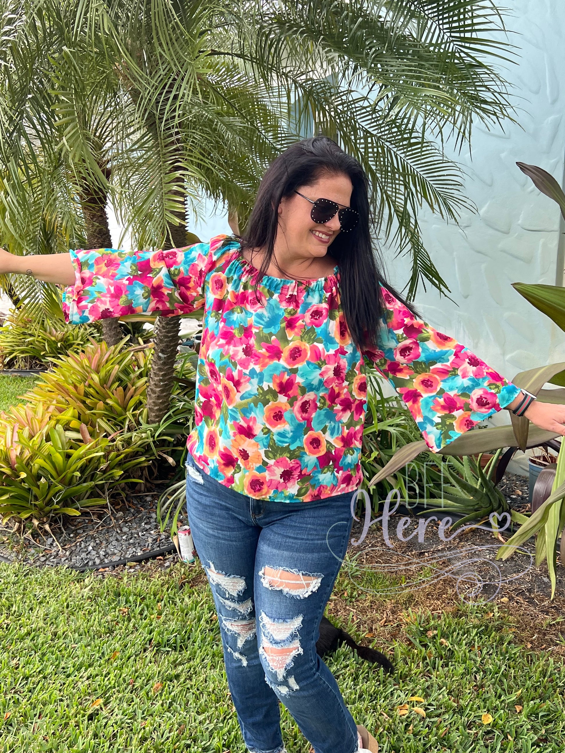 Key West Floral Off The Shoulder Top - BFF Here