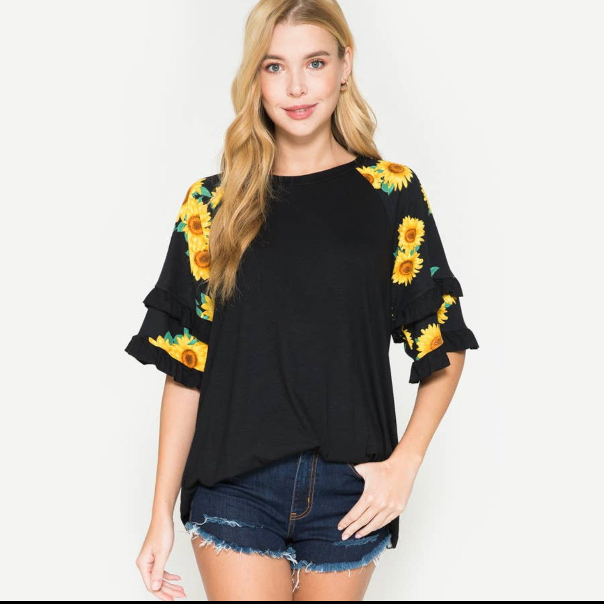 Sunny Ruffle Sleeve Top - BFF Here