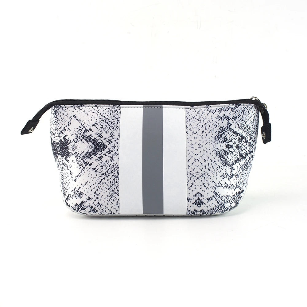 Neoprene Cosmetic Bag -- Snakeskin - BFF Here