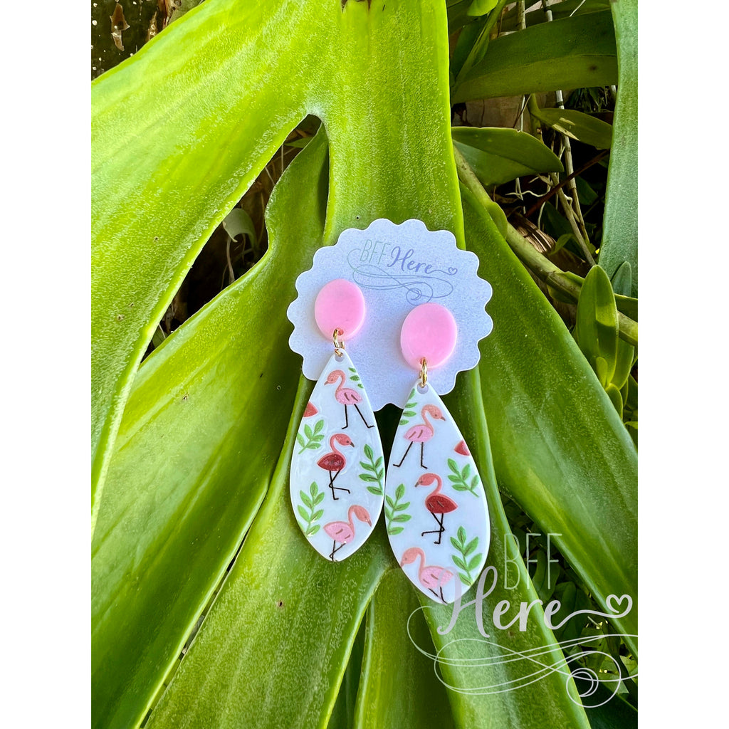 Flamingo Friends Earrings - BFF Here