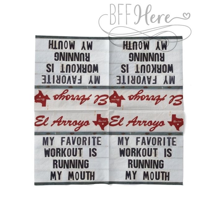El Arroyo Cocktail Napkins - Running My Mouth - BFF Here