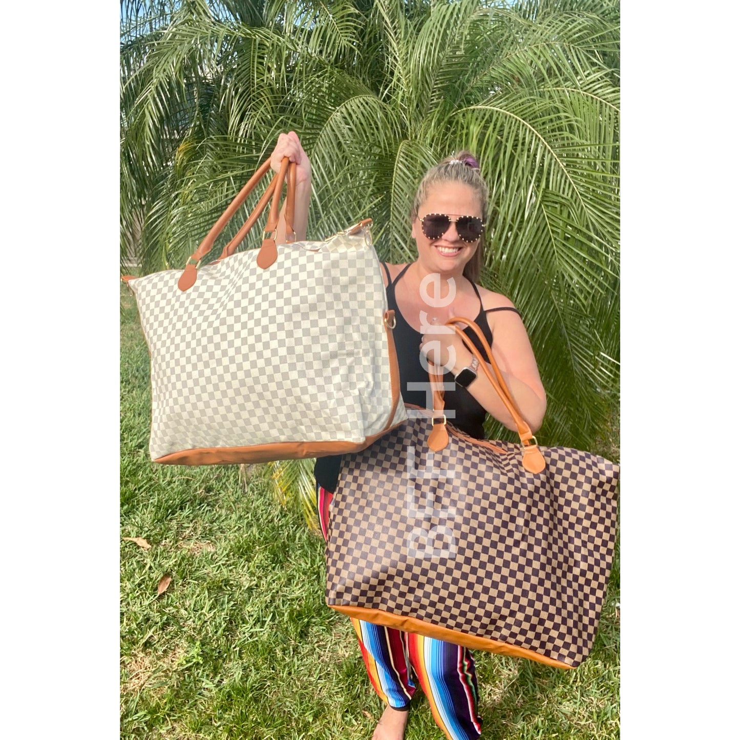 Alexander Checkered Weekender Bag -- Choice of Color - BFF Here