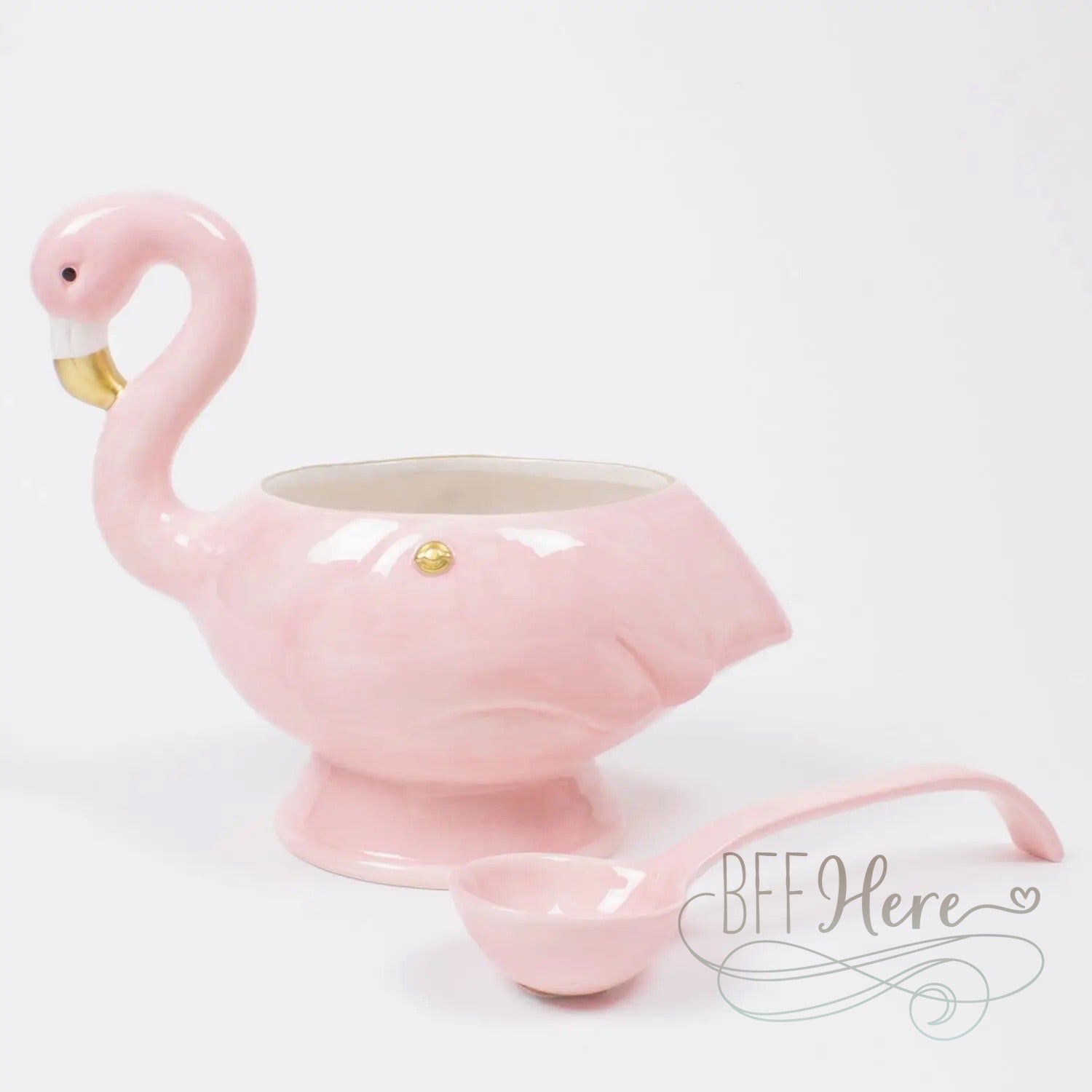 Flamingo Punch Bowl & Ladle - BFF Here