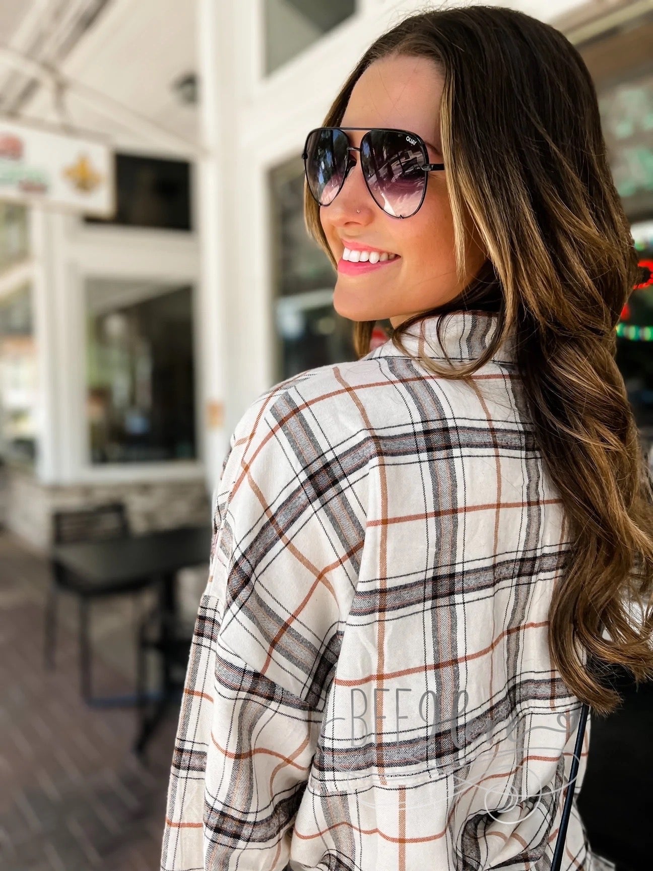 Montana Distressed Plaid—Cream - BFF Here