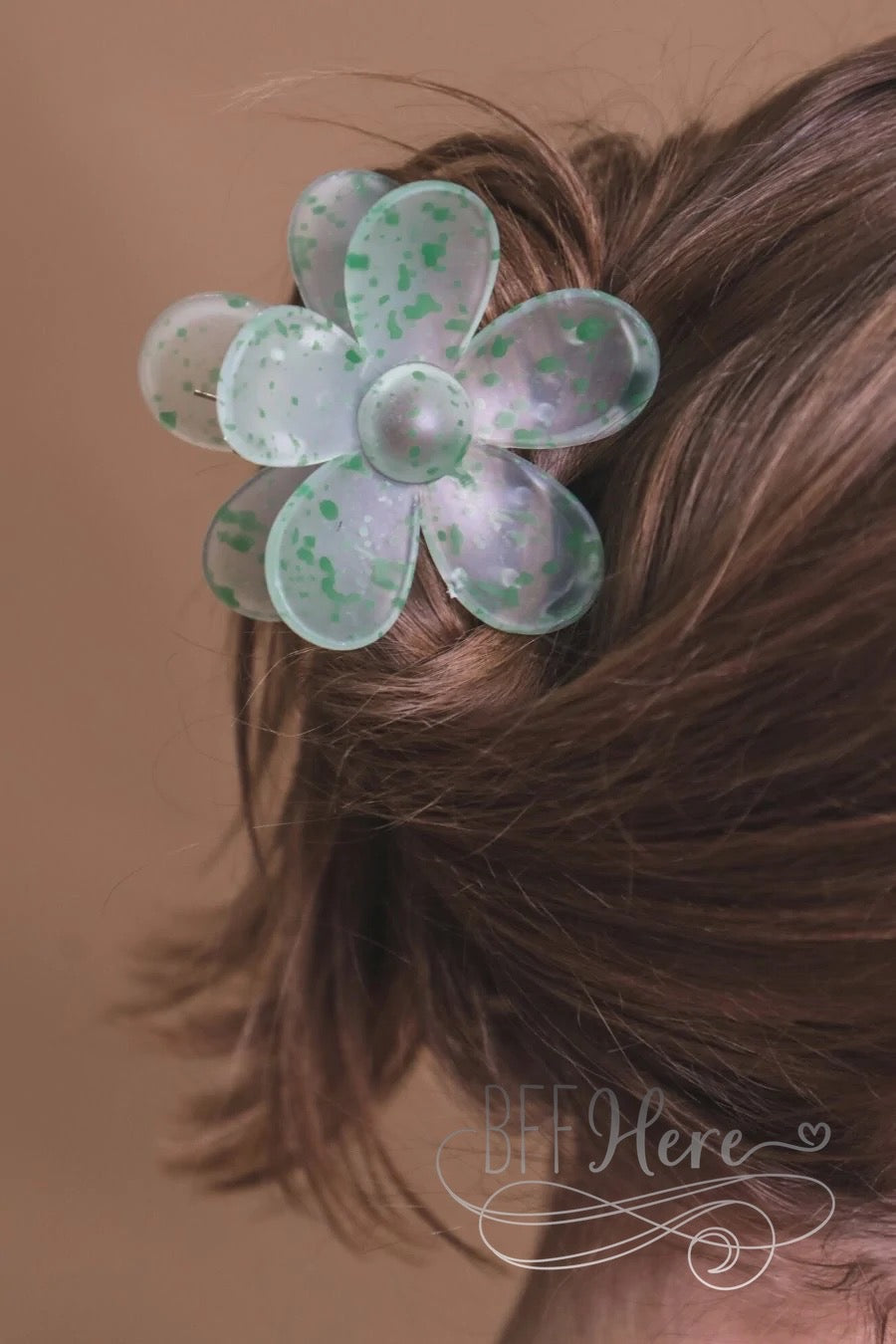 Speckled Flower Clip — Choice of Color - BFF Here