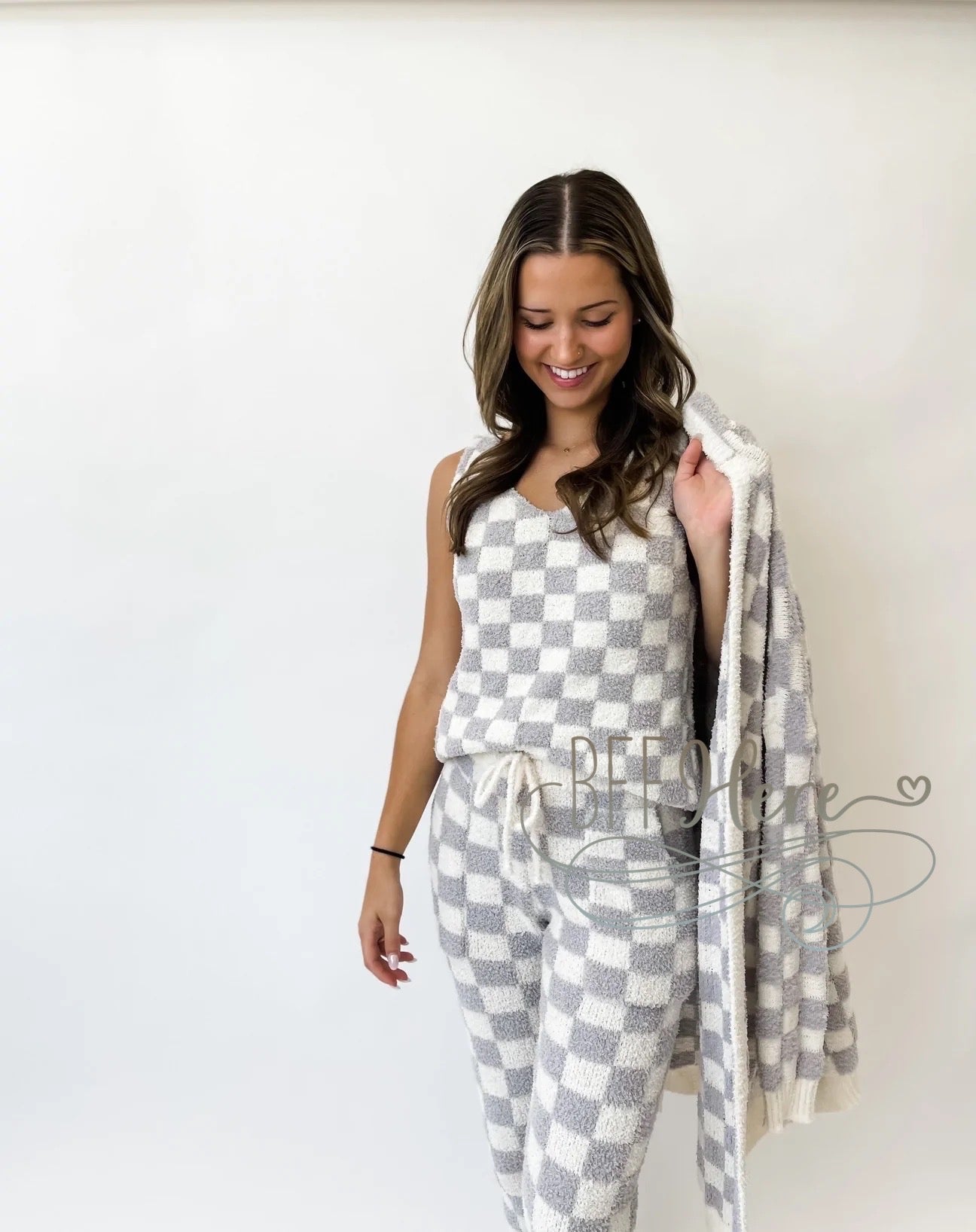 Sela Cloud Pants — Gray Check - BFF Here