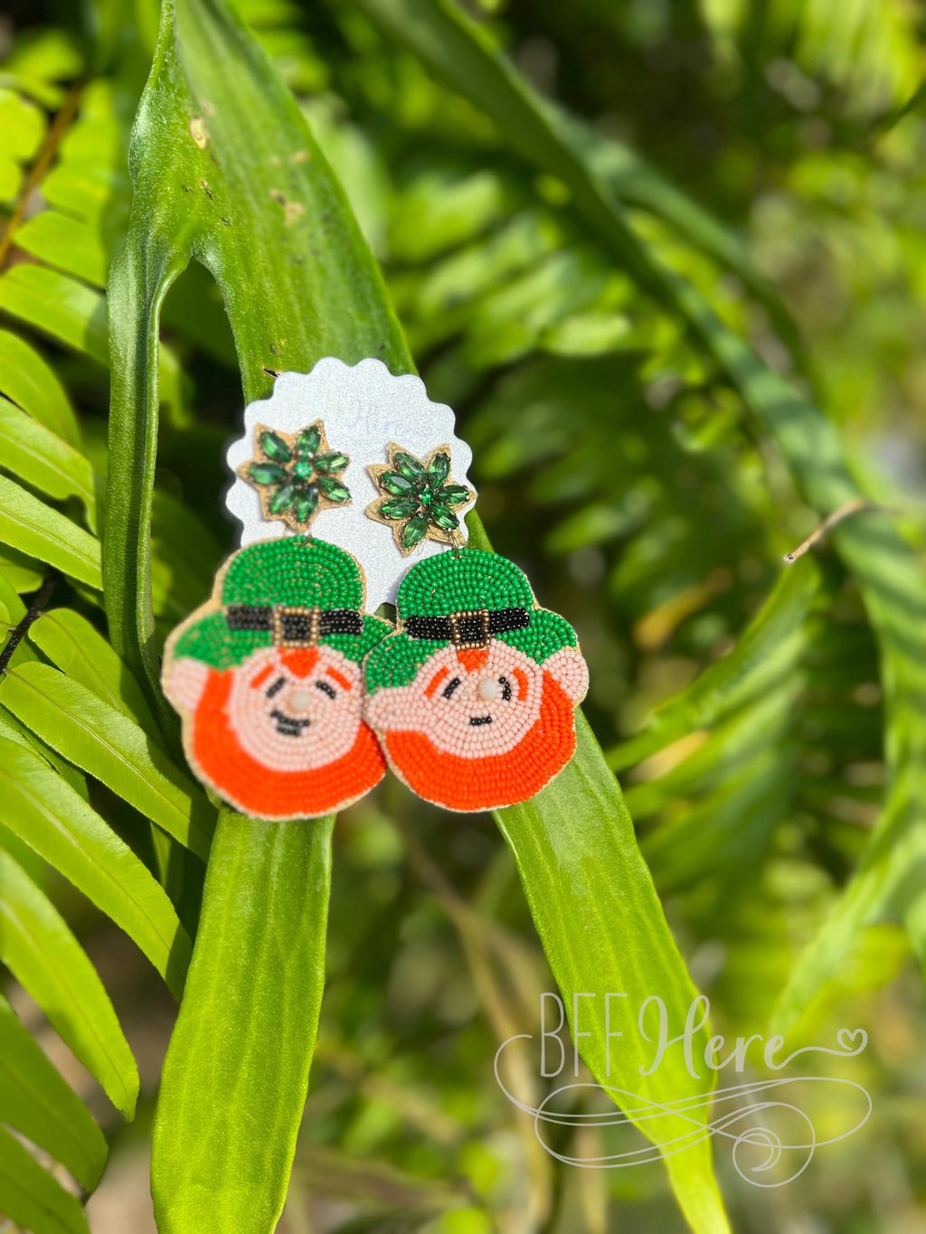 Leprechaun Seed Bead Earrings - BFF Here