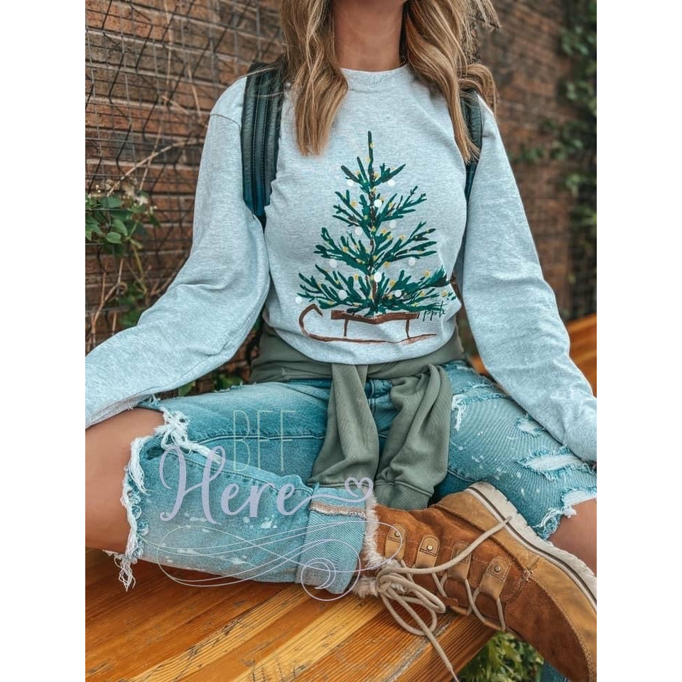 Sleigh Ride Long Sleeve T-Shirt - BFF Here