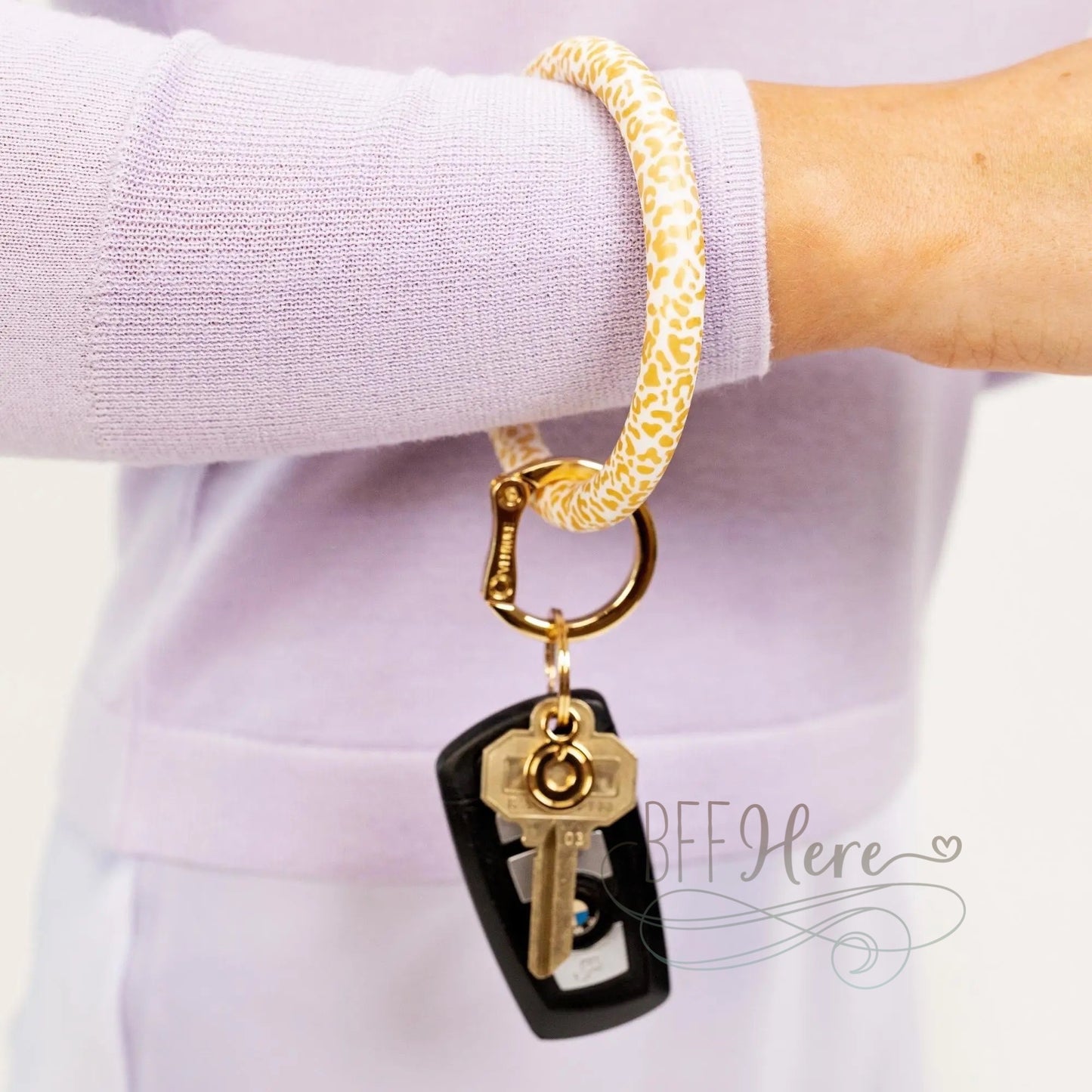 Gold Rush Cheetah - Silicone Big O-Key Ring  by Oventure - BFF Here