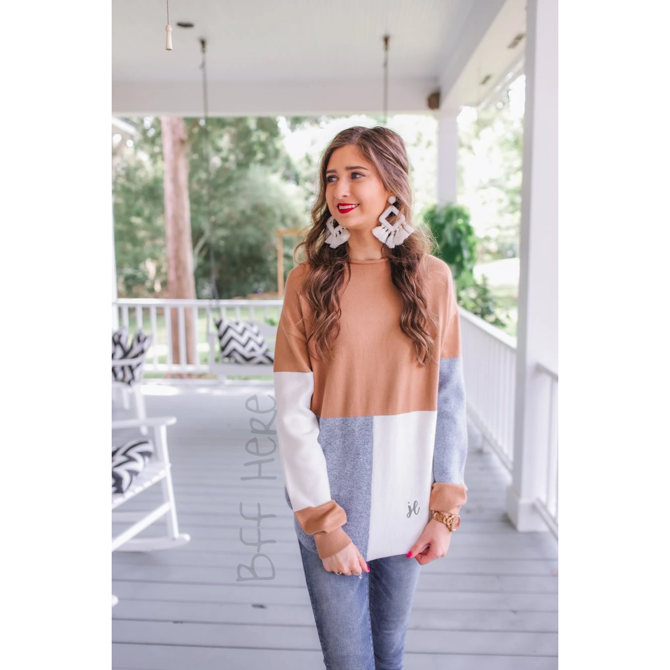 Hazel Color Block Sweater - BFF Here
