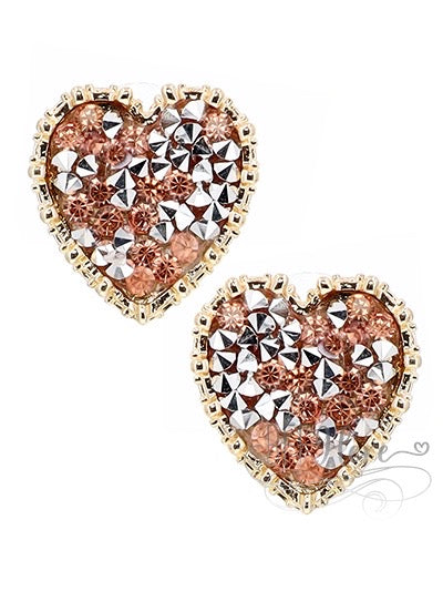 Glitter Heart Earrings - BFF Here