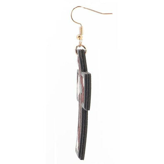 Animal Print Cross Earrings — Choice of Color - BFF Here