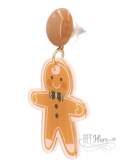 Gingerbread Man Earrings - BFF Here