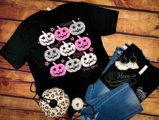 Spooky Vibes- Funky Pumpkins T-Shirt - BFF Here