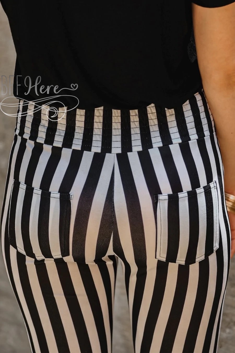 Stay Rowdy Striped Pants - BFF Here