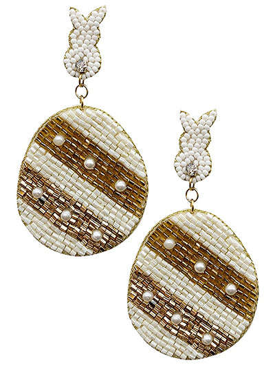 Easter Egg Hunt Seed Bead Earrings - BFF Here