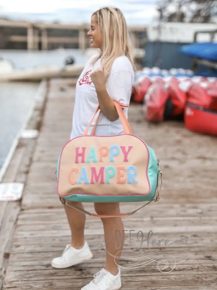 PREORDER— Duffle Bag  - Happy Camper - BFF Here