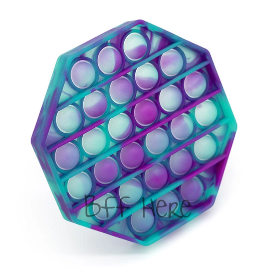 Purple & Green Glow In The Dark Octagon Pop-It Fidget - BFF Here