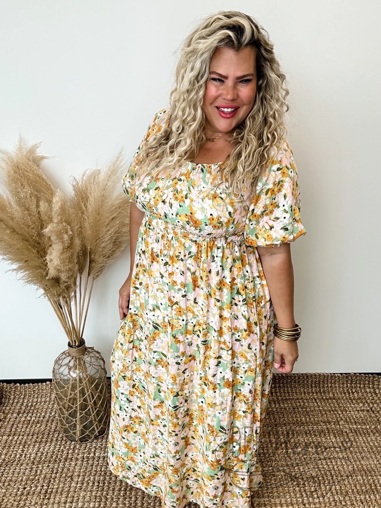 Laura Lynn Floral Smocked Dress - BFF Here