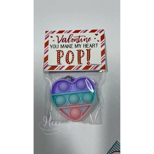 Pop It Fidget -- Valentine's Keychain - BFF Here