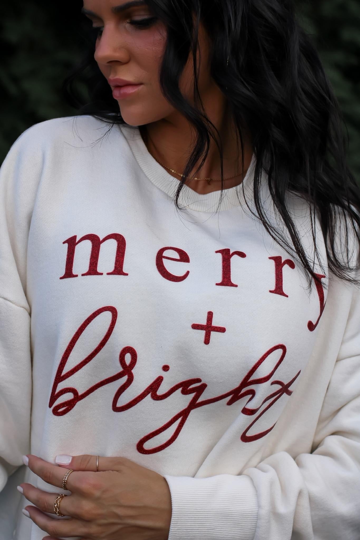 Merry & Bright Luxe Sweatshirt - BFF Here