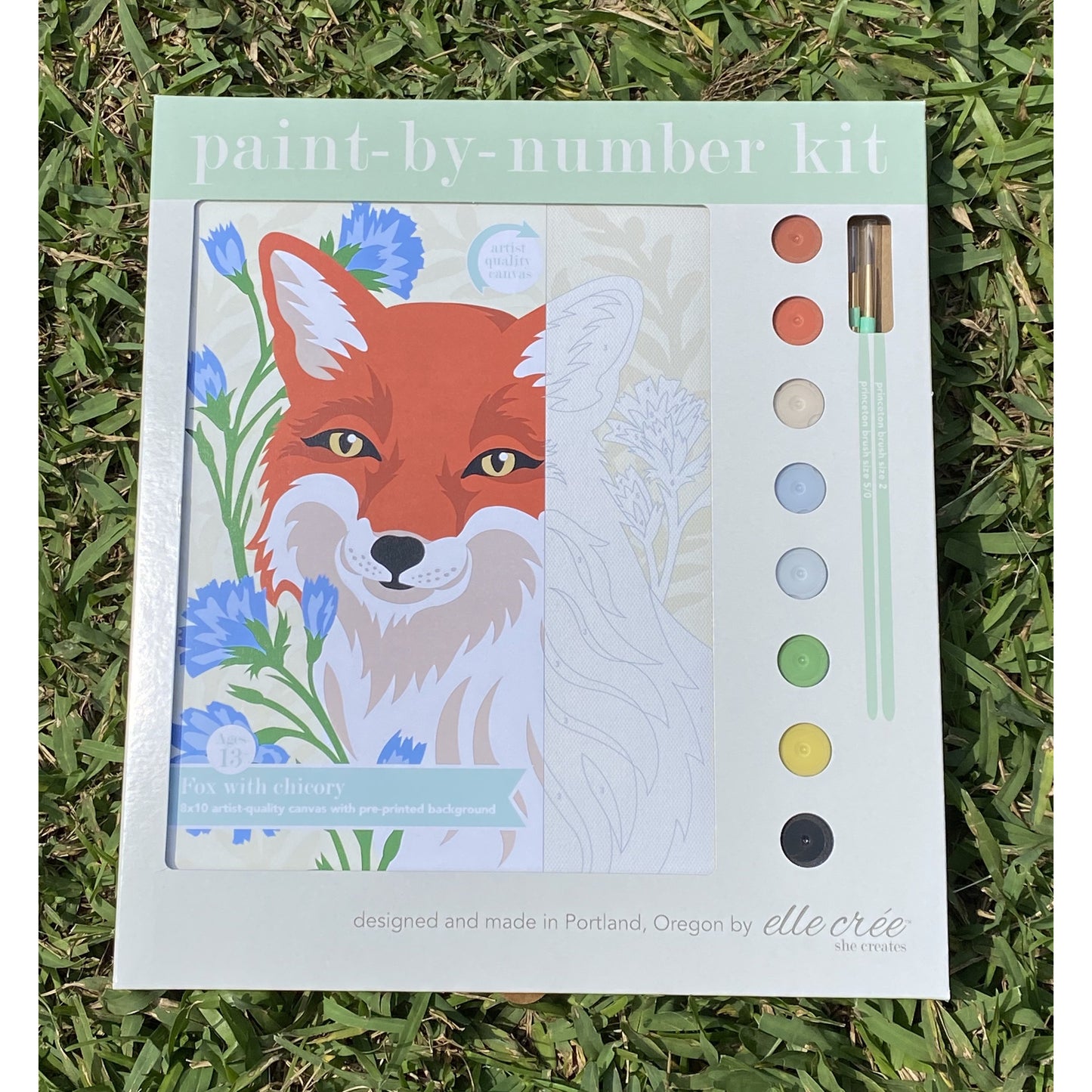 Fox with Chicory Paint-by-Number Kit - BFF Here