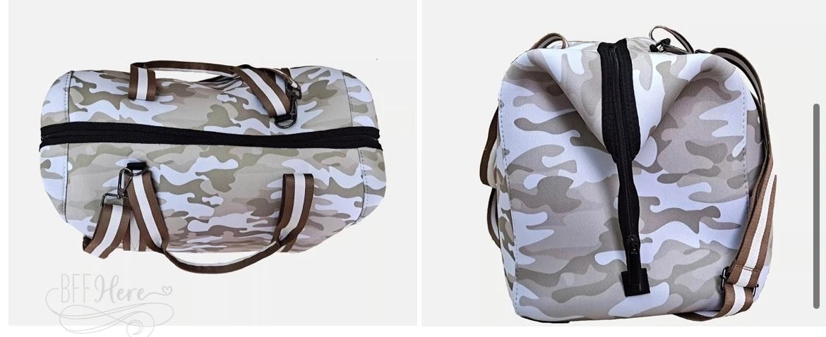 Neoprene Duffle Bag -  Fall Camo - BFF Here