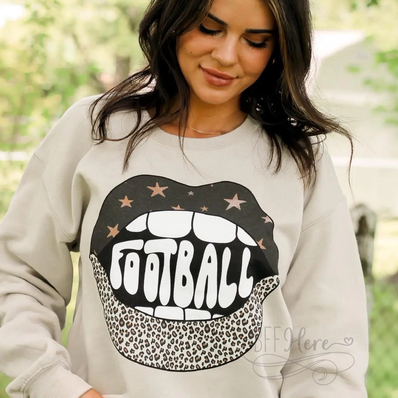 Football Lips Sweatshirt - BFF Here