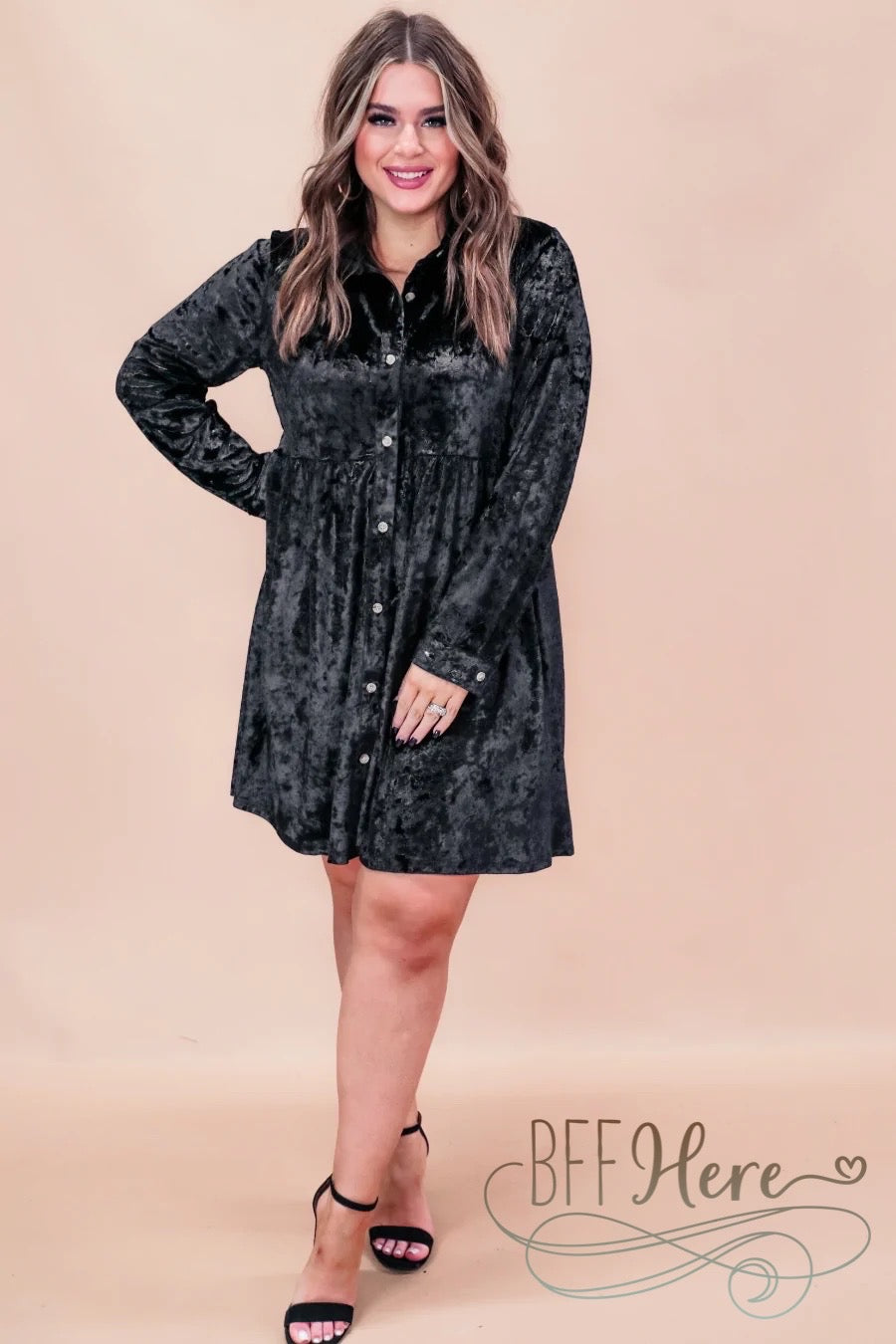 Sweet Surprise Velvet Dress - BFF Here