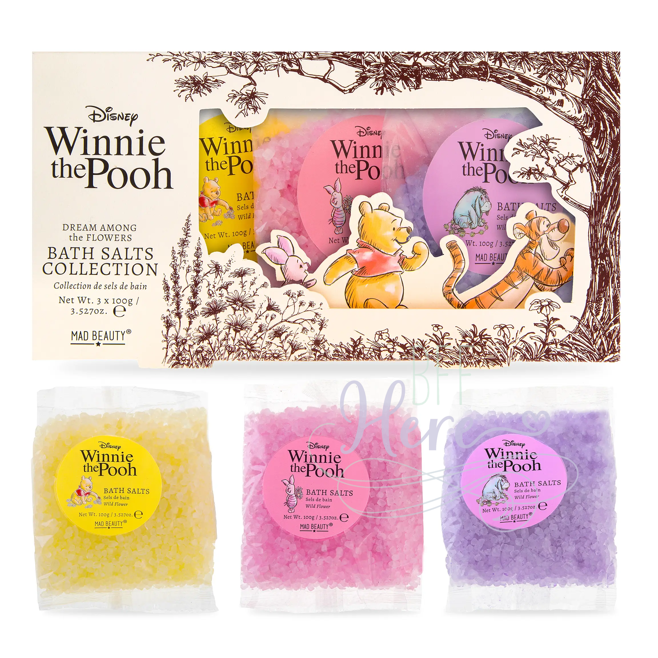 Winnie The Pooh Bath Salt Trio - BFF Here