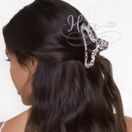 Satin Wrapped Claw Clip - Leopard - BFF Here