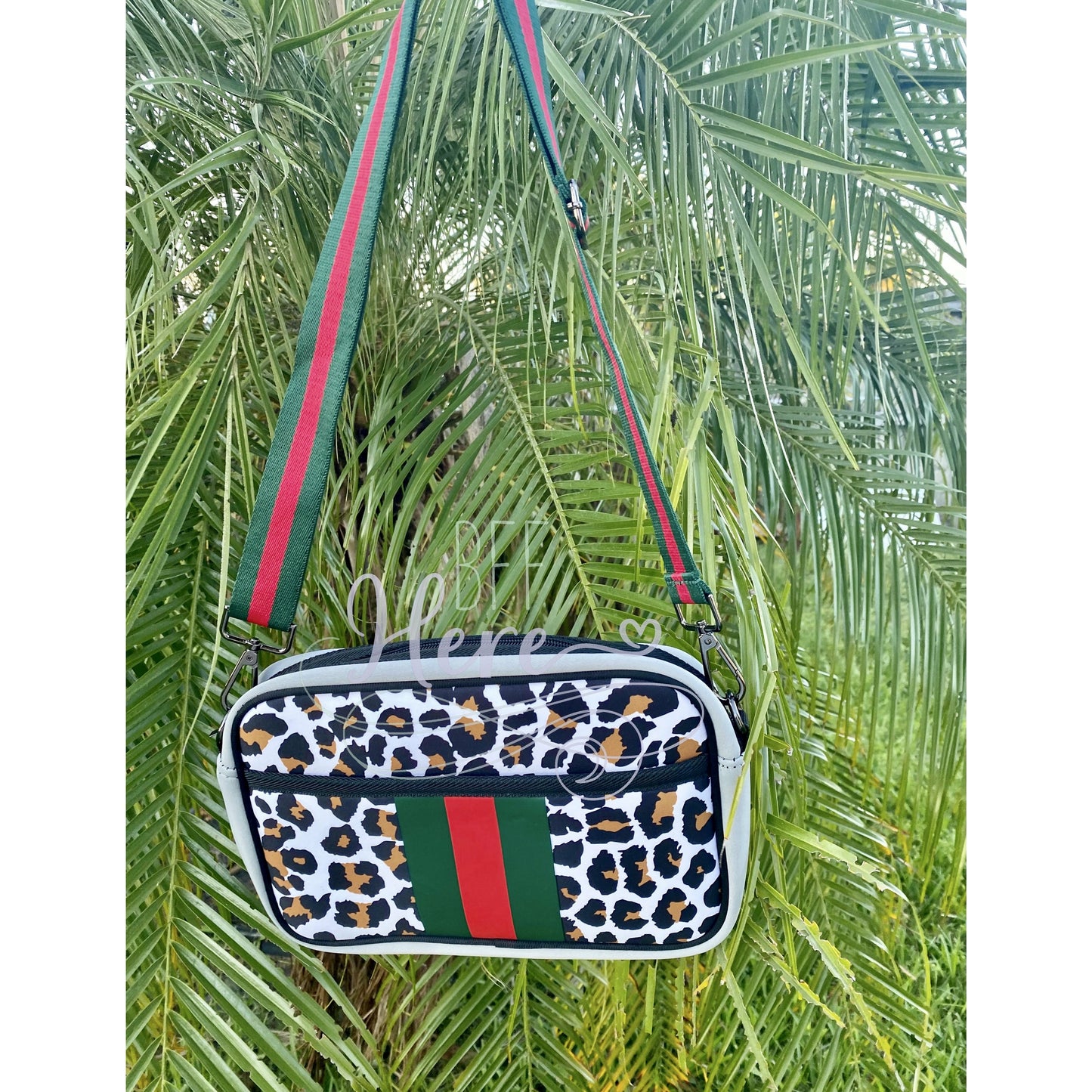 Neoprene Messenger -- Lauren Leopard - BFF Here