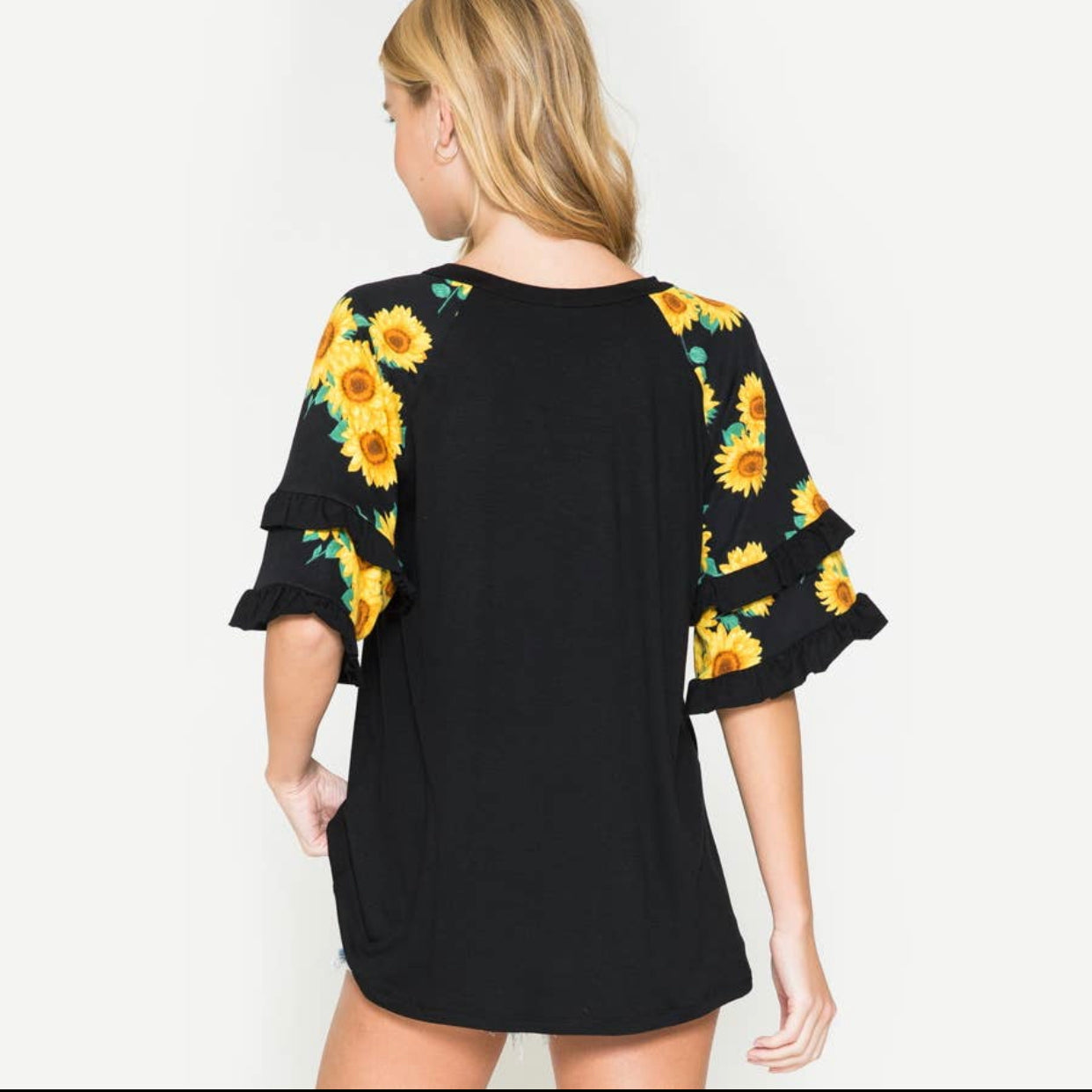 Sunny Ruffle Sleeve Top - BFF Here