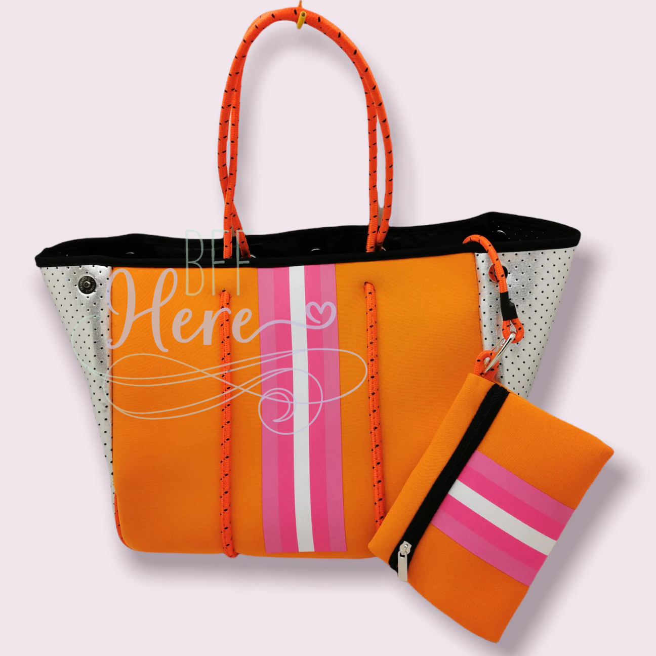 Neoprene Tote -- Orange Crush - BFF Here