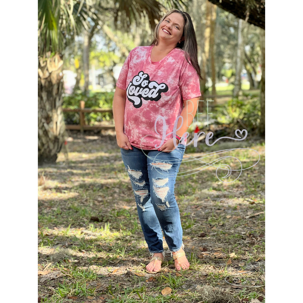 So Loved Pink Marble T-Shirt - BFF Here