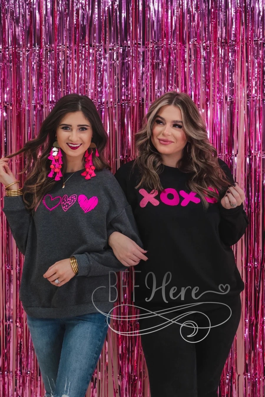 PREORDER-XOXO Patch Sweatshirt - BFF Here