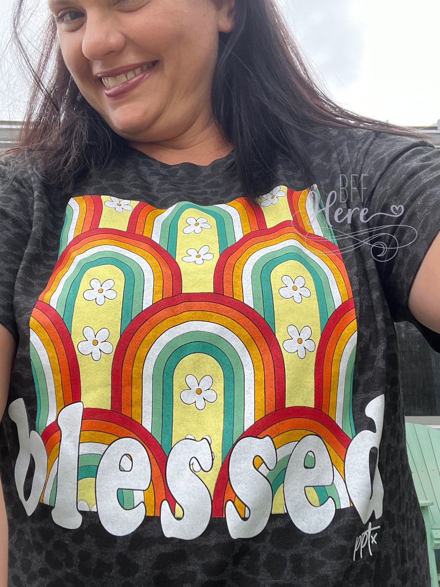 Blessed Rainbow T-Shirt - BFF Here