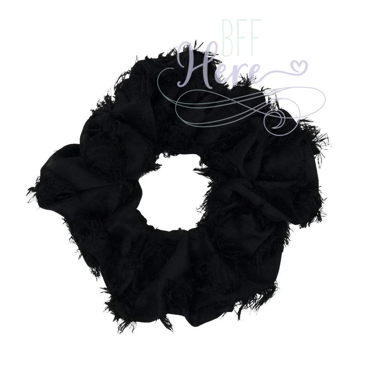 Brunch Scrunchie - Frayed Black - BFF Here