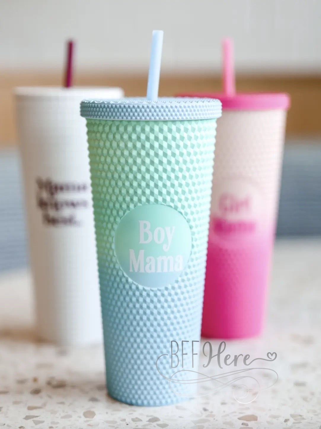 PREORDER — Textured Tumbler - Boy Mama - BFF Here