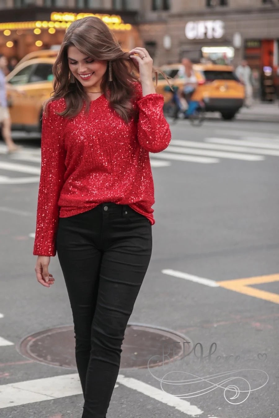 Star of the Show Sequin Top — Red - BFF Here