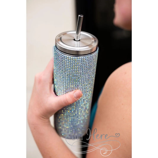 Luxury Rhinestone Tumbler — Choice of Color - BFF Here