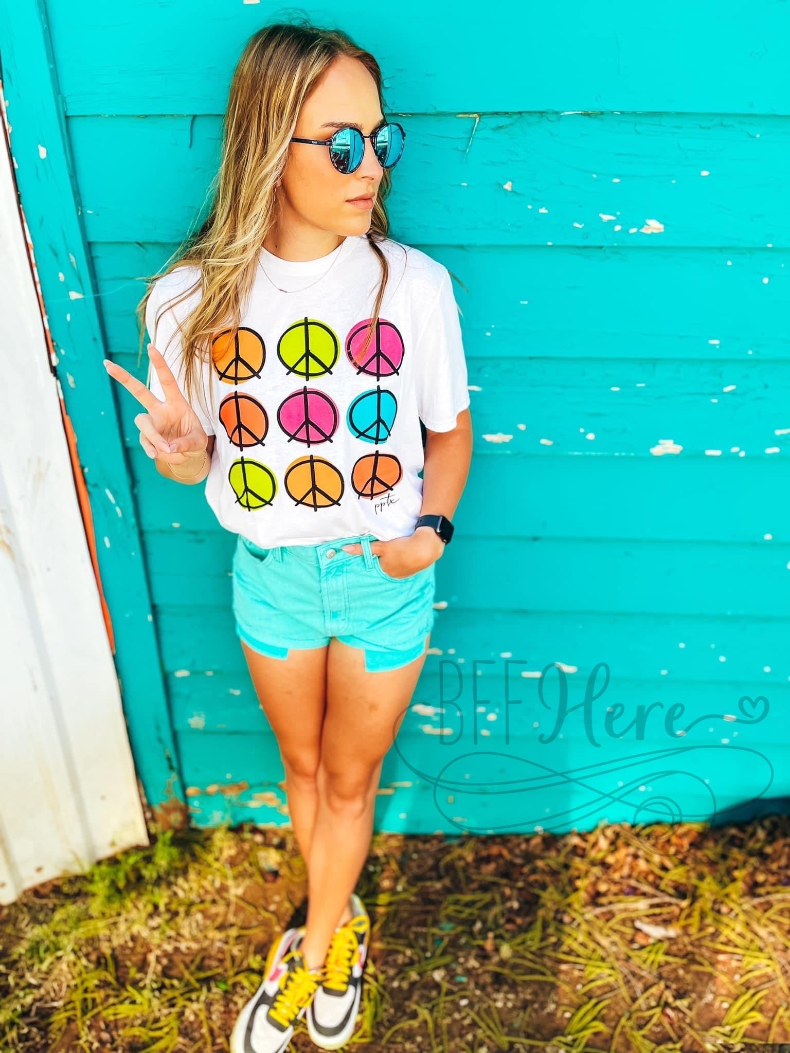 Colorful Peace T-Shirt - BFF Here