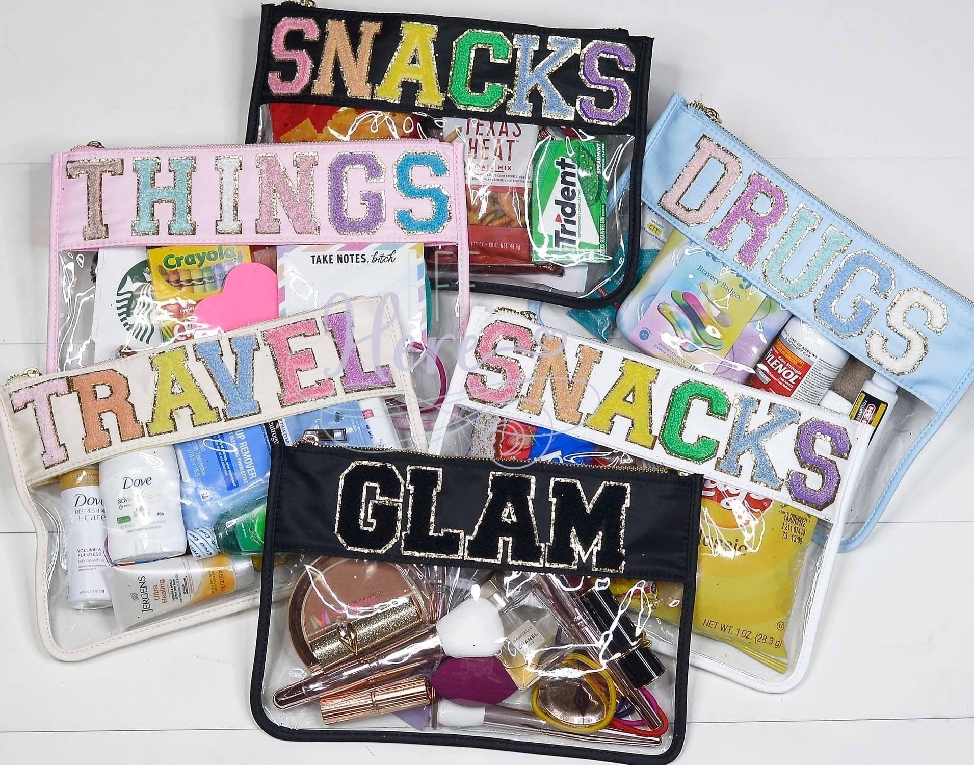 Nylon Clear Bag: Snack -- Black - BFF Here