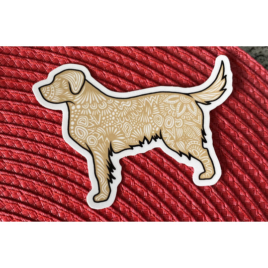 Yellow Lab Sticker - BFF Here