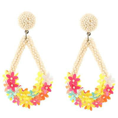 Floral Lei Earrings -- Choice of Color - BFF Here