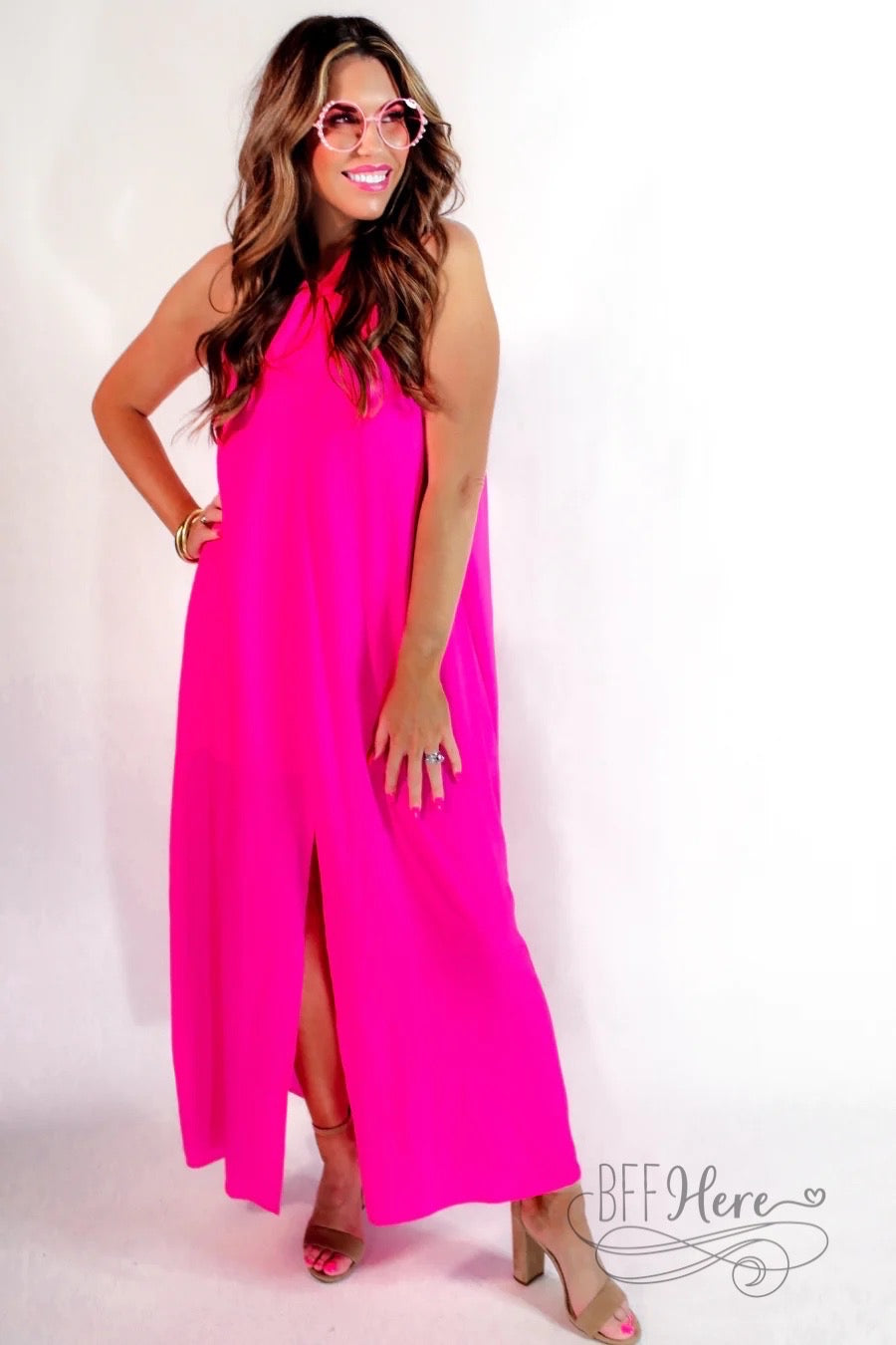 PREORDER-Carmen Maxi Dress / Pink - BFF Here
