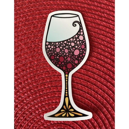 Wine Glass Sticker - BFF Here