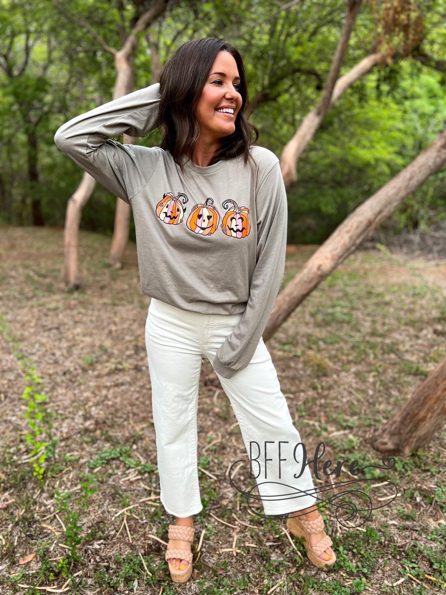 3 Pumpkins Long Sleeve T-Shirt - BFF Here