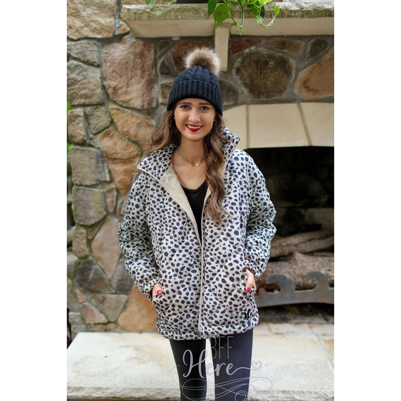 Nicolette Animal Print Puffer Jacket - BFF Here