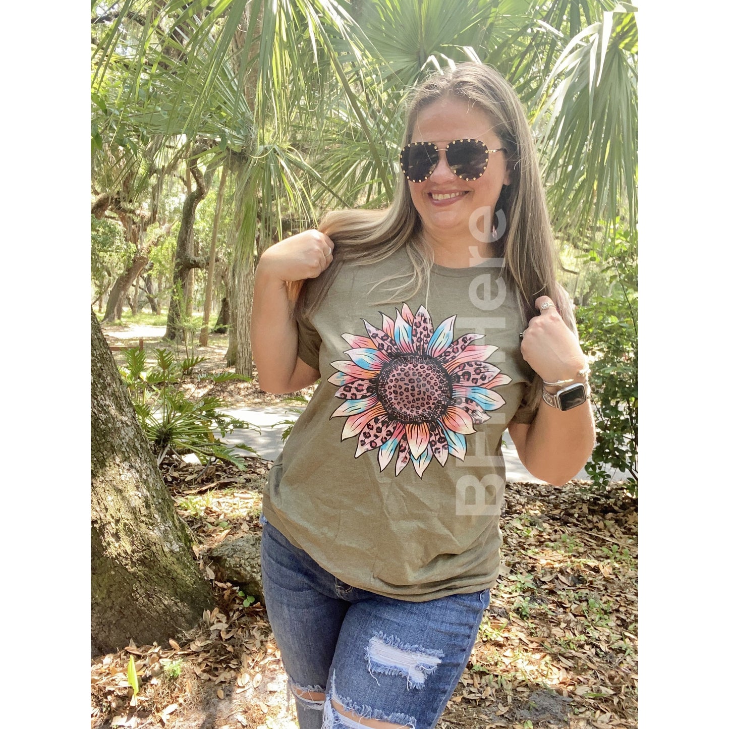 Mystic Leopard Sunflower T-Shirt - BFF Here